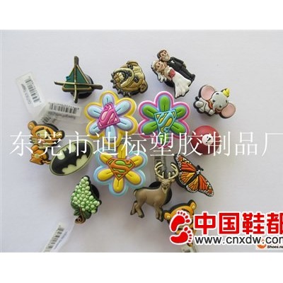PVC软胶鞋扣，滴胶卡通鞋扣，橡胶鞋扣、