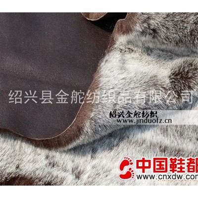 供应麂皮绒复合长毛绒 高档服装鞋材面料