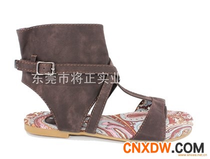 欧洲原单品牌女鞋TPR鞋底PU鞋面凉鞋