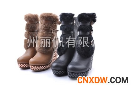 高端女靴 靴子 女式时尚靴 进口兔毛女靴 长短靴 雪地靴 女靴
