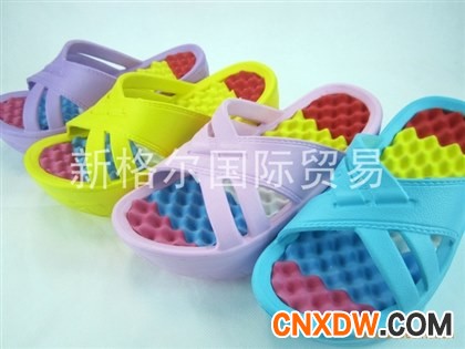 女士坡跟凉鞋，EVA凉鞋，按摩底，摇摆鞋，翘翘鞋，健身鞋