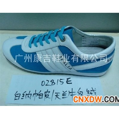 KJ02815E - 国内男鞋白纳帕皮/天兰牛反绒