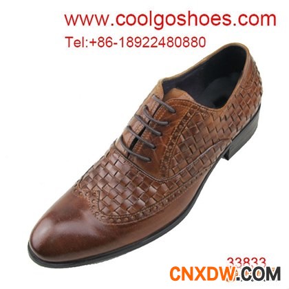 Hot selling weaved waxed cow leather dress shoes men supplie