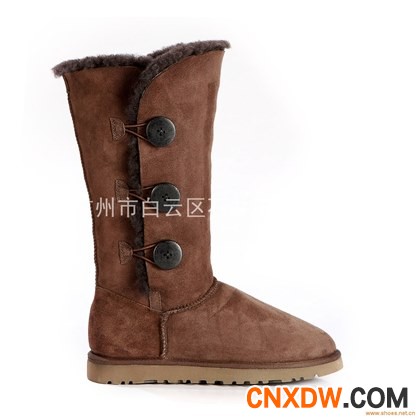 广州丁氏鞋厂供应皮毛一体雪地靴三排扣1873