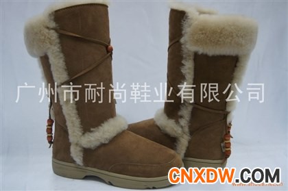 羊皮毛一体靴