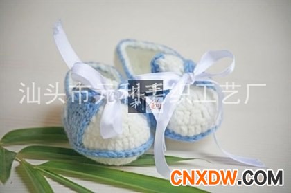 供应手工编织钩针婴儿鞋、手钩婴儿鞋、手钩童鞋