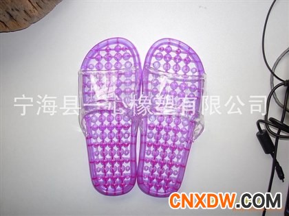 塑料环保足部按摩拖鞋