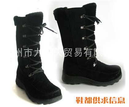 时尚雪地靴 高筒 牛皮雪地靴