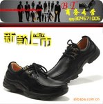 Z批发爱步9521真皮商务休闲皮鞋、厂..