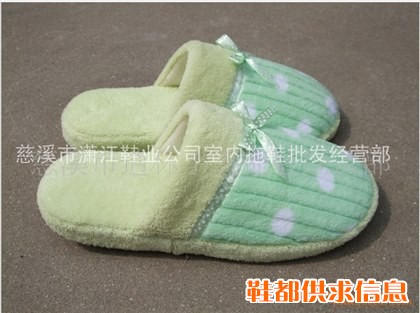 睡衣绒布室内拖鞋