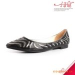 Z闪片流线珠片设计平底鞋【千寻花夏..