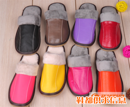 真皮拖鞋，牛皮棉拖鞋