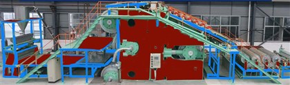 新型岩板造粒数码洒料挤出压延生产线