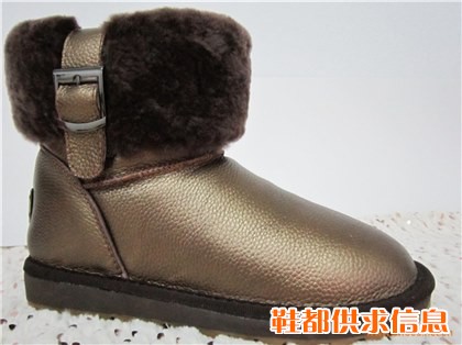 厂家推荐韩流头层牛皮矮款可爱女士 仿羊毛雪地靴棉鞋