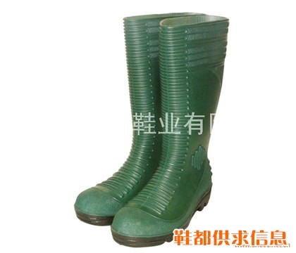 注塑雨鞋 DF06绿身黑底
