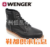 Wenger威戈秋季新品 马丁靴潮鞋 英伦真皮高帮男鞋 洛克