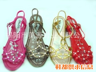 水晶女凉鞋