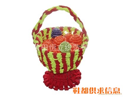 鞋带编织品--花篮