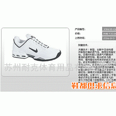 男子网球鞋 308658-102