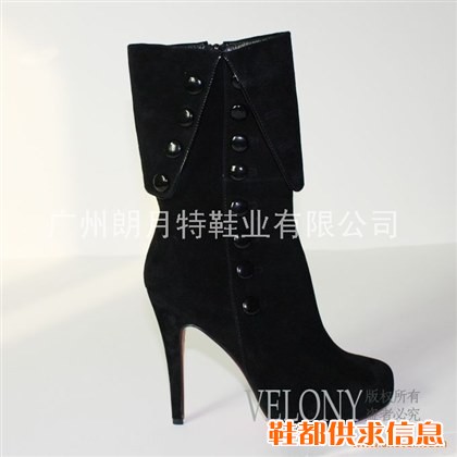 供应黑羊京时髦短靴，新款式女装靴